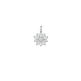 Snowflake Women`s Pendant Set in silver