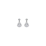 Sharp teardrop Women`s pendant set in silver
