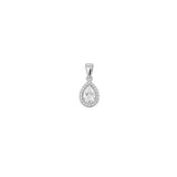 Drop patterned pendant in silver