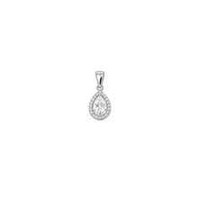 Drop patterned pendant in silver