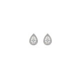 Eira Almond Pendant with earrings in silver