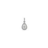 Eira Almond Pendant with earrings in silver