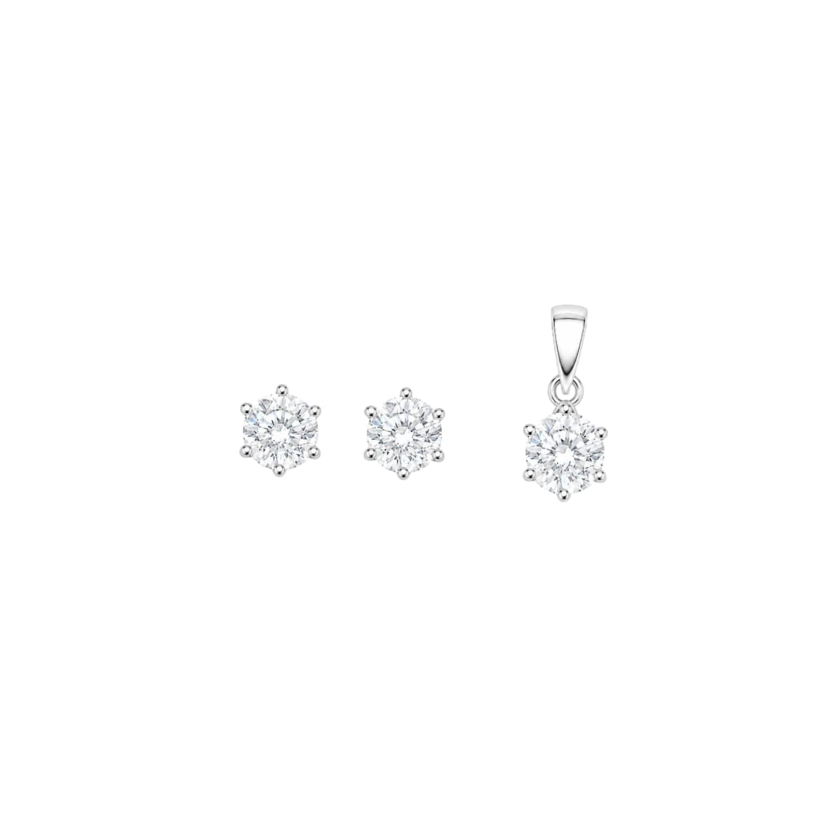Eira Marquise Pendant with earrings in silver
