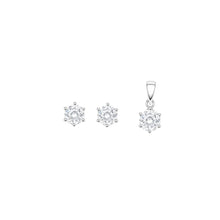 Eira Marquise Pendant with earrings in silver