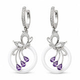 Petal Drift  silver women`s earring