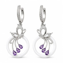 Petal Drift  silver women`s earring