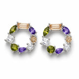 Colourful gemstone earrings