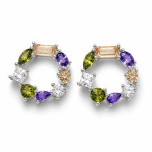 Colourful gemstone earrings