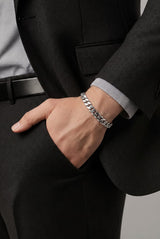 Silver chained Men`s Bracelet