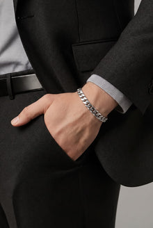Silver chained Men`s Bracelet