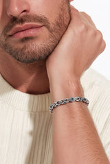 Diamond shaped linked Men`s bracelet
