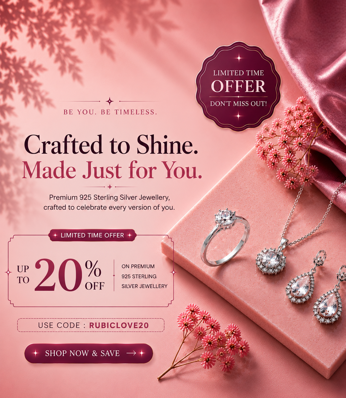 Timeless sterling silver jewelry banner_mob