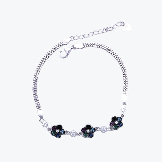 Whisper Charm Bracelet – Sterling Silver with Delicate Grace