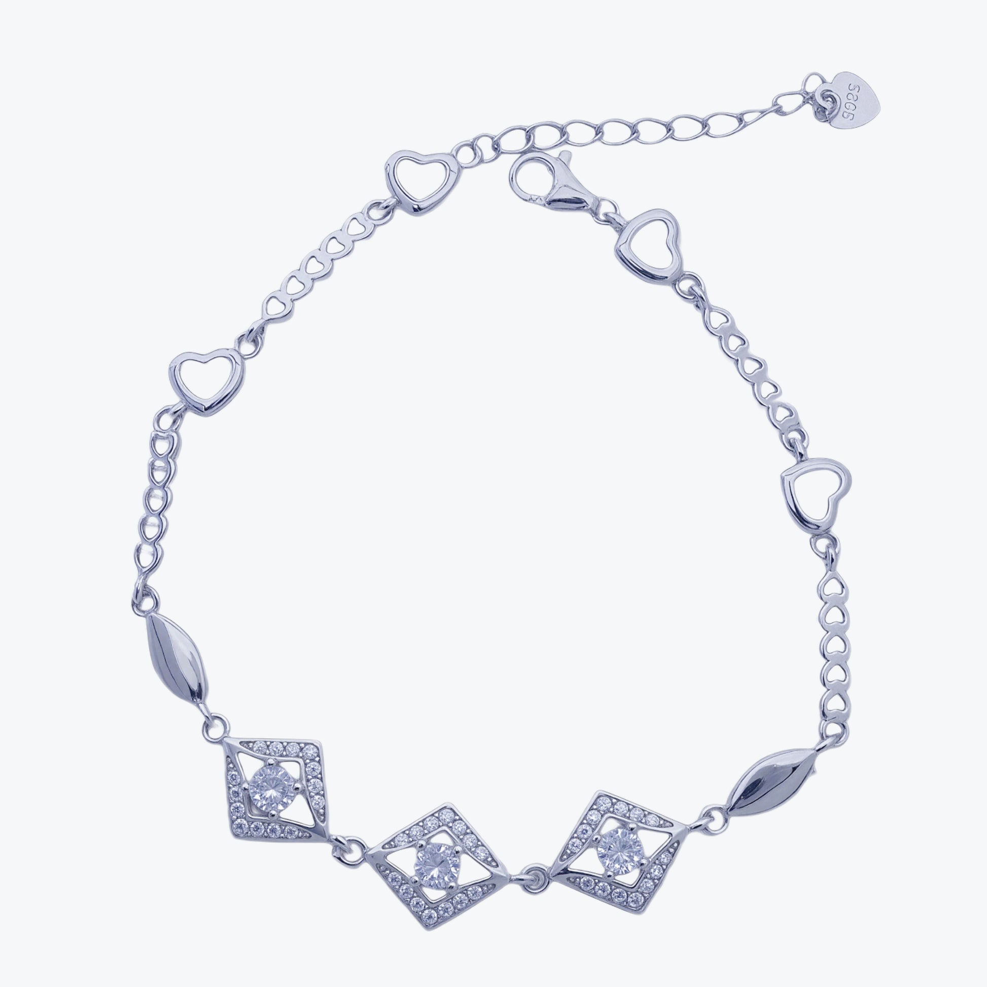 Eterna Harmony Bracelet – Sterling Silver with Elegant Contrast