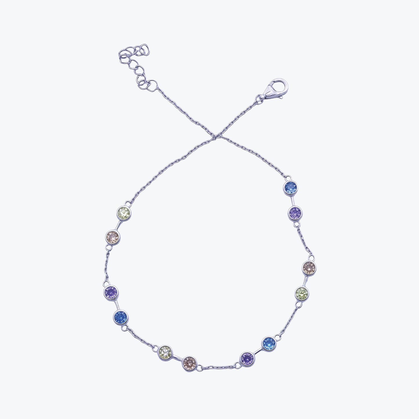prism glow bracelet – sterling silver with subtle brilliance