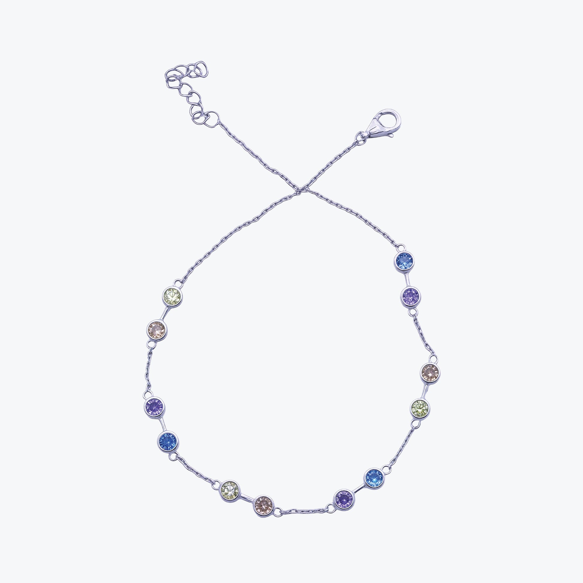 Prism Glow Bracelet – Sterling Silver with Subtle Brilliance