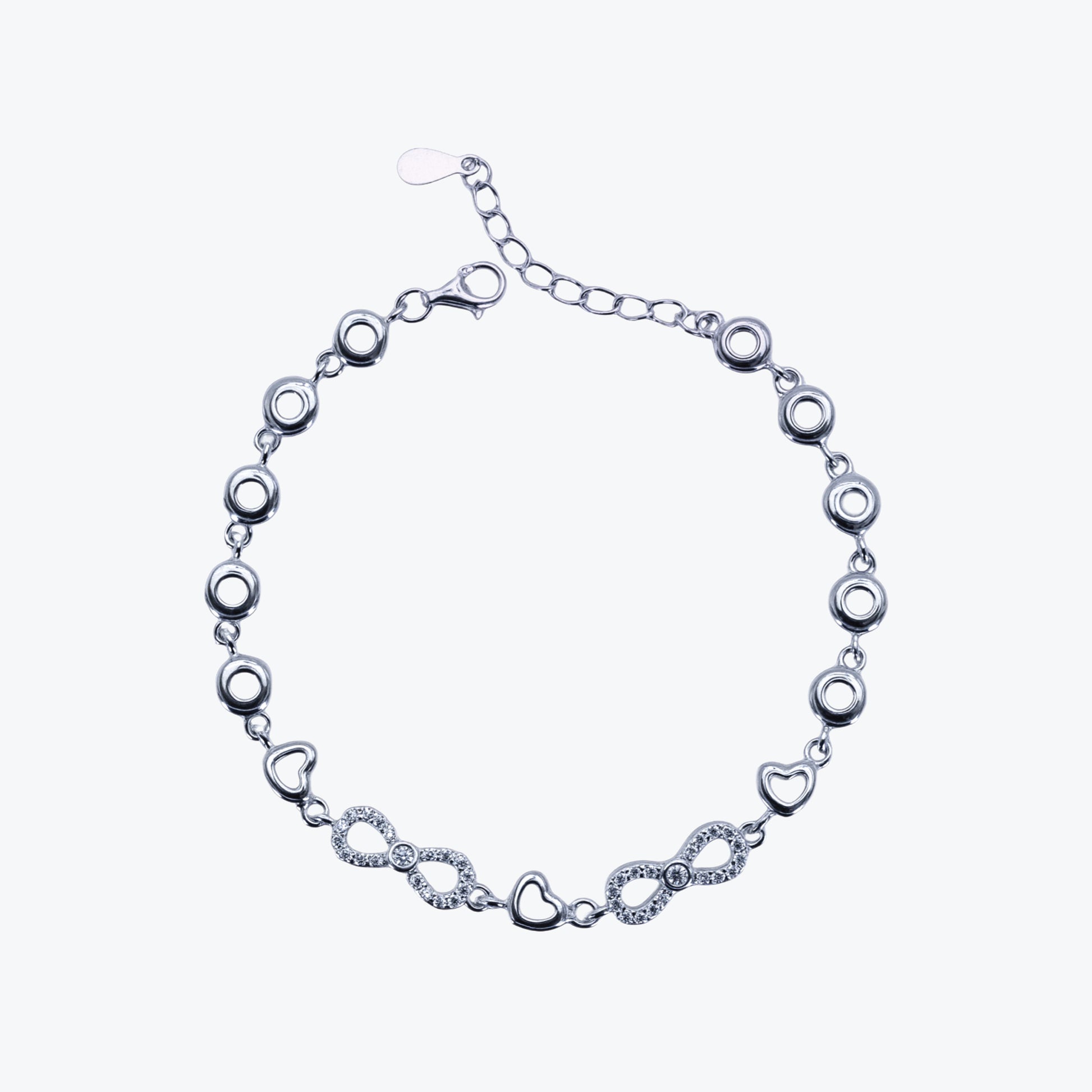 Gem Bracelet– Sterling Silver , Subtle Brilliance