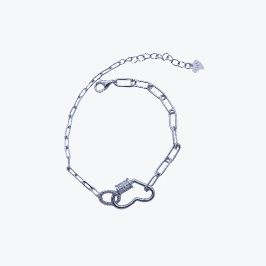 Lustre Heart Bracelet – Sterling Silver with Timeless Elegance