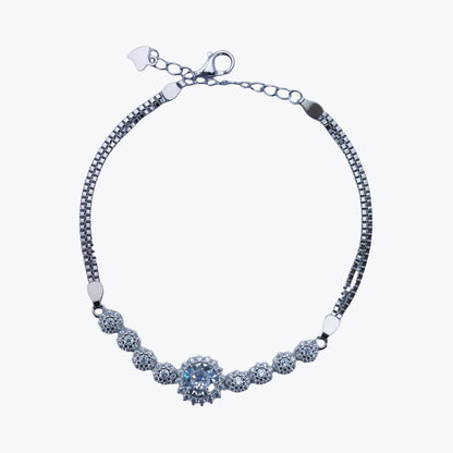 Serene Charm Bracelet – Sterling Silver with Effortless Elegance