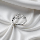 Twist Band Silver Women`s Ring