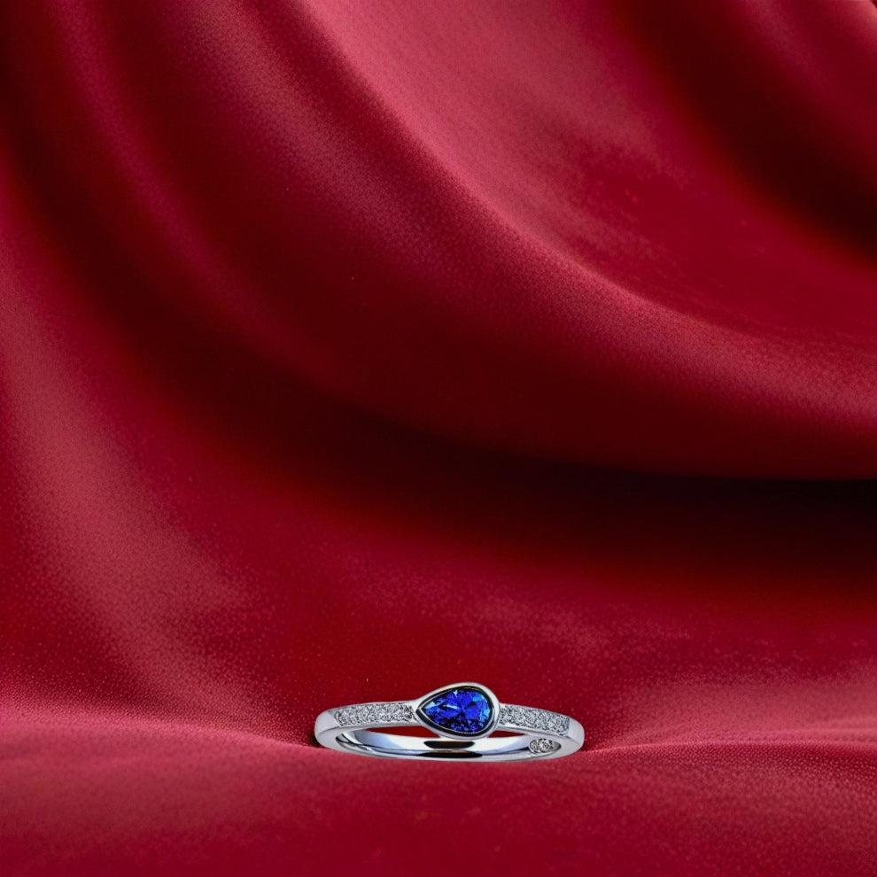 Silver Azuredrop Women`s Ring