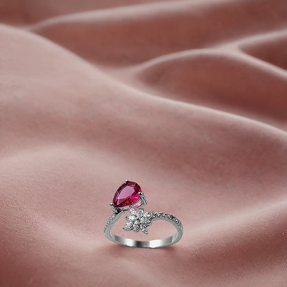 Silver Petalcrest Women`s Ring