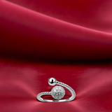 Elegant Silver Spiral Women`s Band
