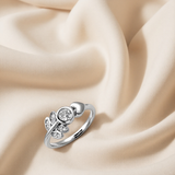 Silver Leaf pattern Women`s Ring