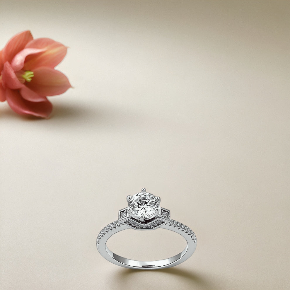 silvergrid radiance women`s ring