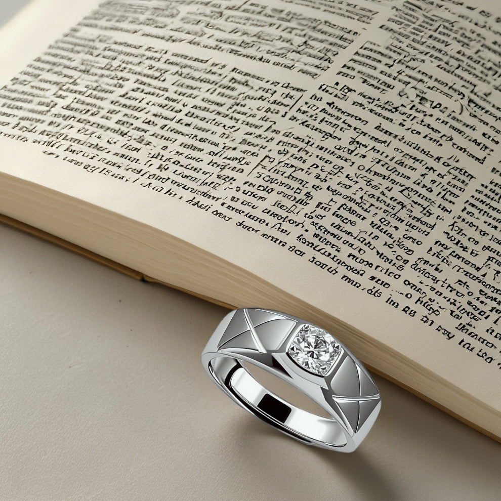 silver geomar men`s ring