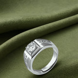 Silver Diamond Men’s Ring