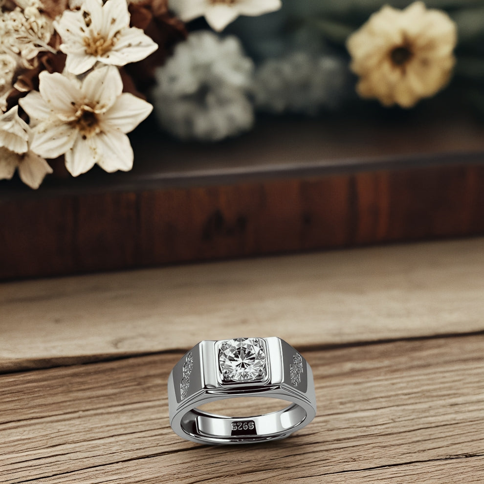 Silver Squarion Men`s Ring