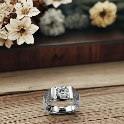 Silver Squarion Men`s Ring