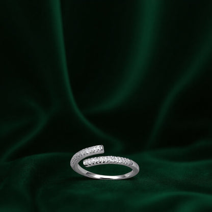Silver Twinline Women`s Ring