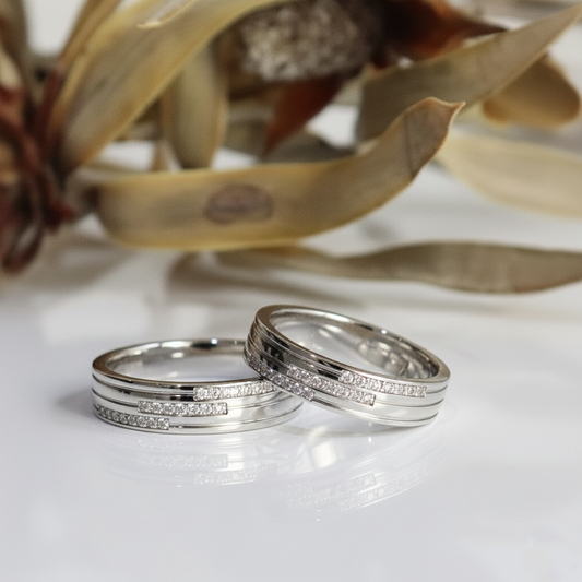 Lustran Sterling silver Couple Ring