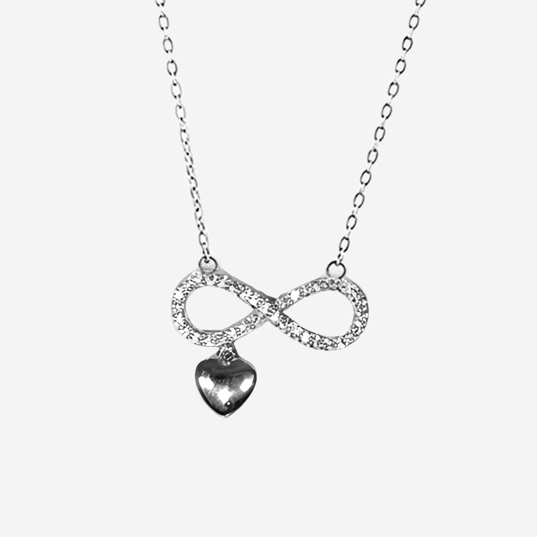 Infinity shaped with little heart Women`s Pendant