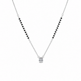 Square-cut Mangalsutra Pendant in silver