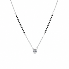 Square-cut Mangalsutra Pendant in silver