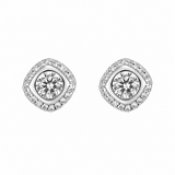 Cushioned Halo Studs in Silver