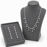 Silver Elira Necklace in Flowing Sparkle
