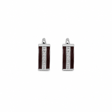 Elegant Silver Vertical Gem Women`s earrings