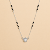 Floral Mangalsutra Pendant in silver
