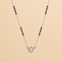 Floral Mangalsutra Pendant in silver