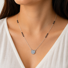 Mangalsutra Patterned Women`s Pendant in silver