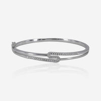 Sterling Silver Bracelet with Sparkling Elegance