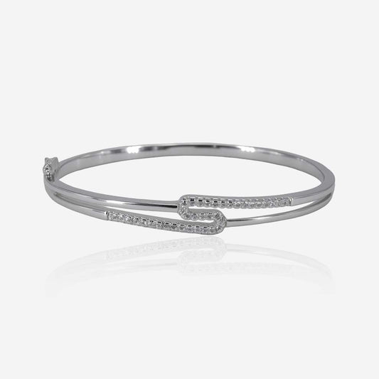 Sterling Silver Bracelet with Sparkling Elegance