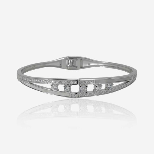 Nova Crest Bracelet–Sterling Silver with Precision