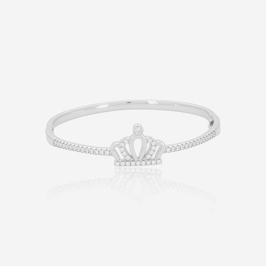 Majestic Crown Bracelet – Sterling Silver with Regal Brilliance