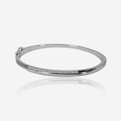 Eterna Line Bracelet – Sterling Silver with Sleek Brilliance