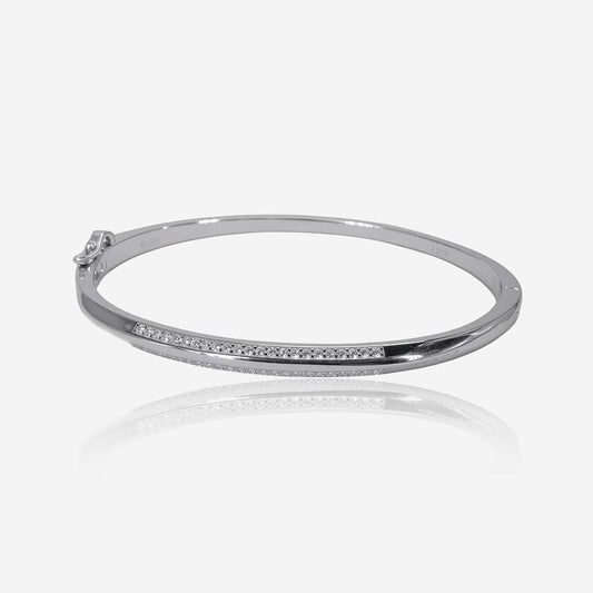 Eterna Line Bracelet – Sterling Silver with Sleek Brilliance